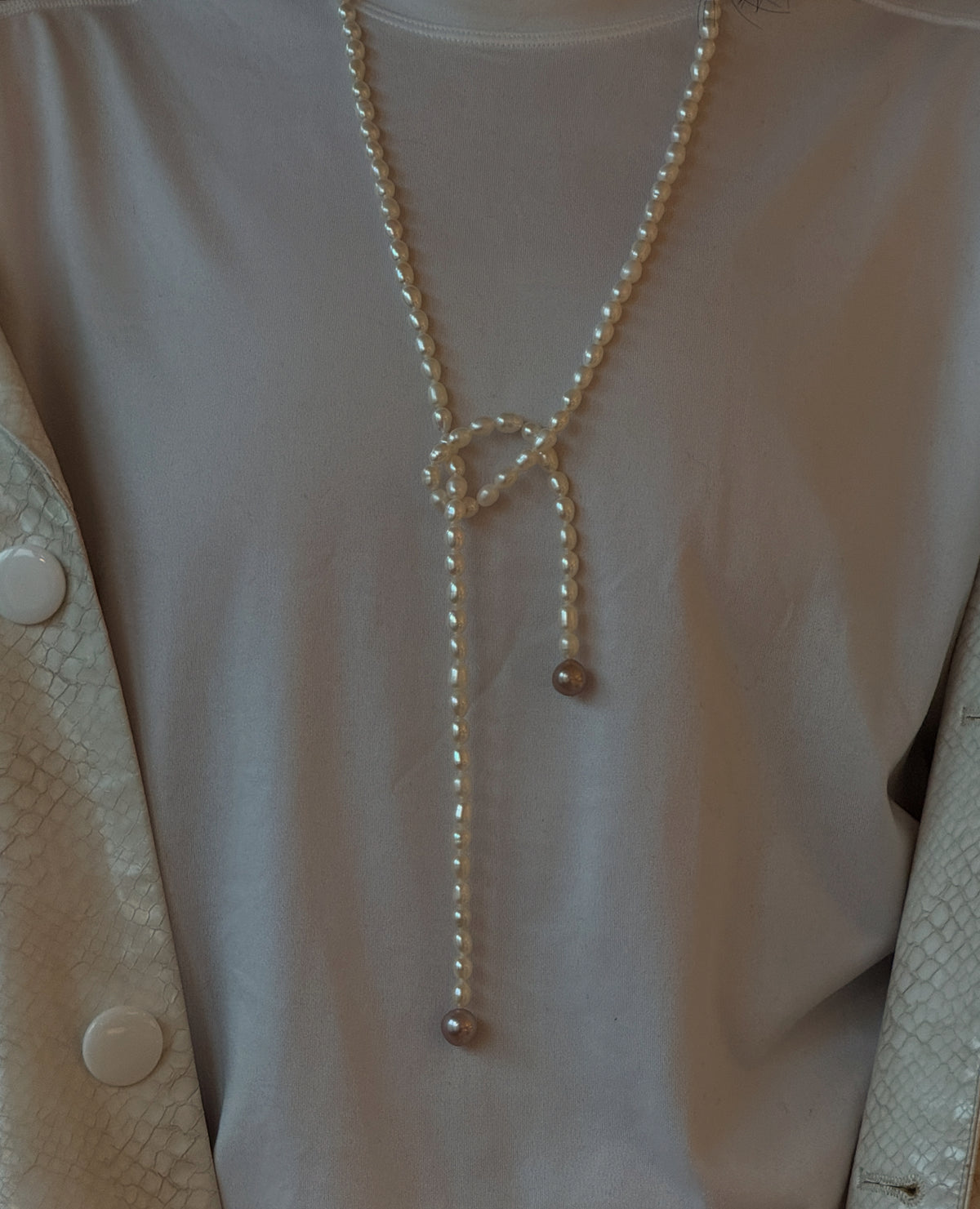 Long Baroque Pearl Lariat Multi Way Necklace | ELISE