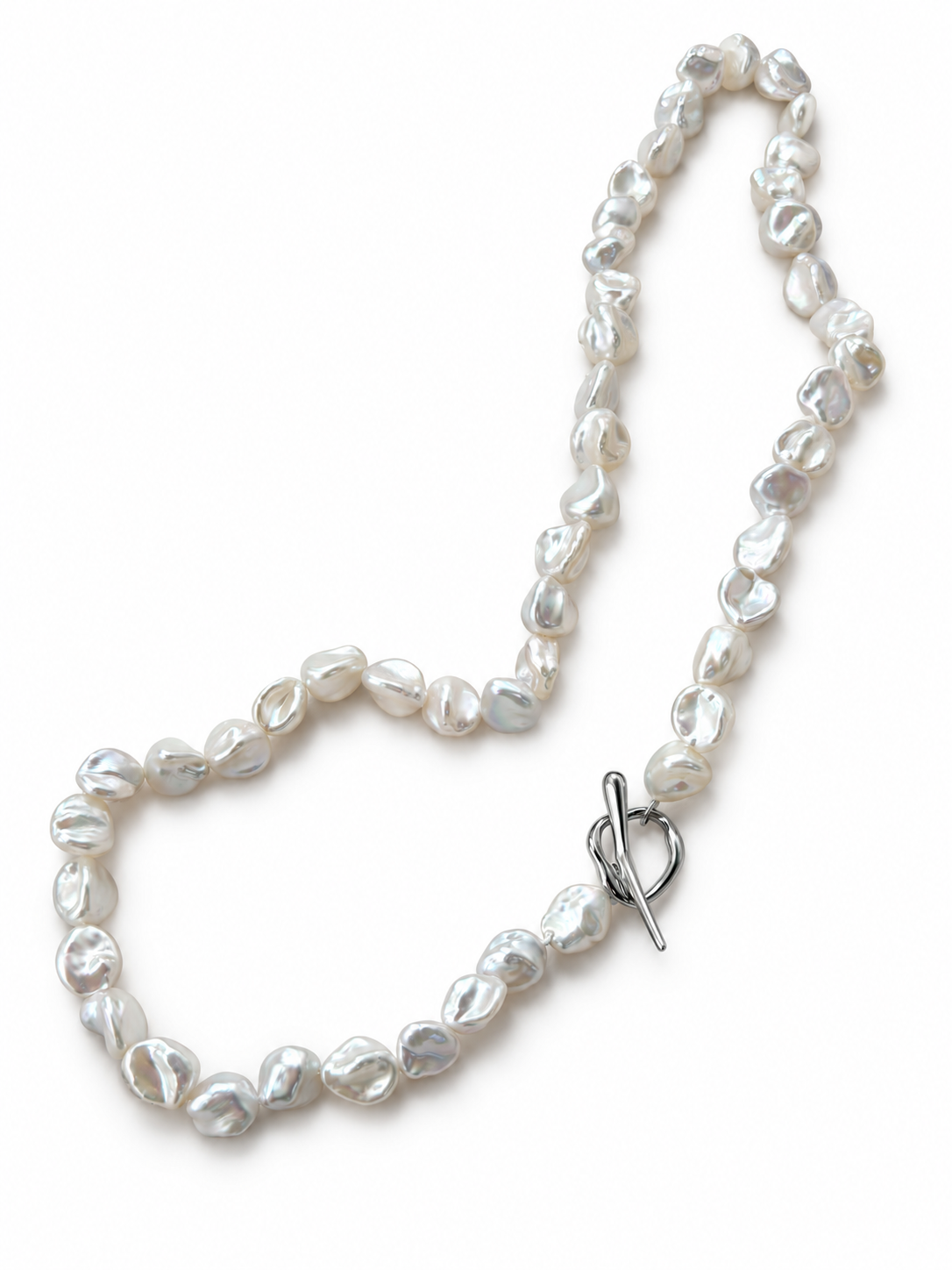 Baroque Pearl Drop Earrings in Sterling Silver | RIPPLE