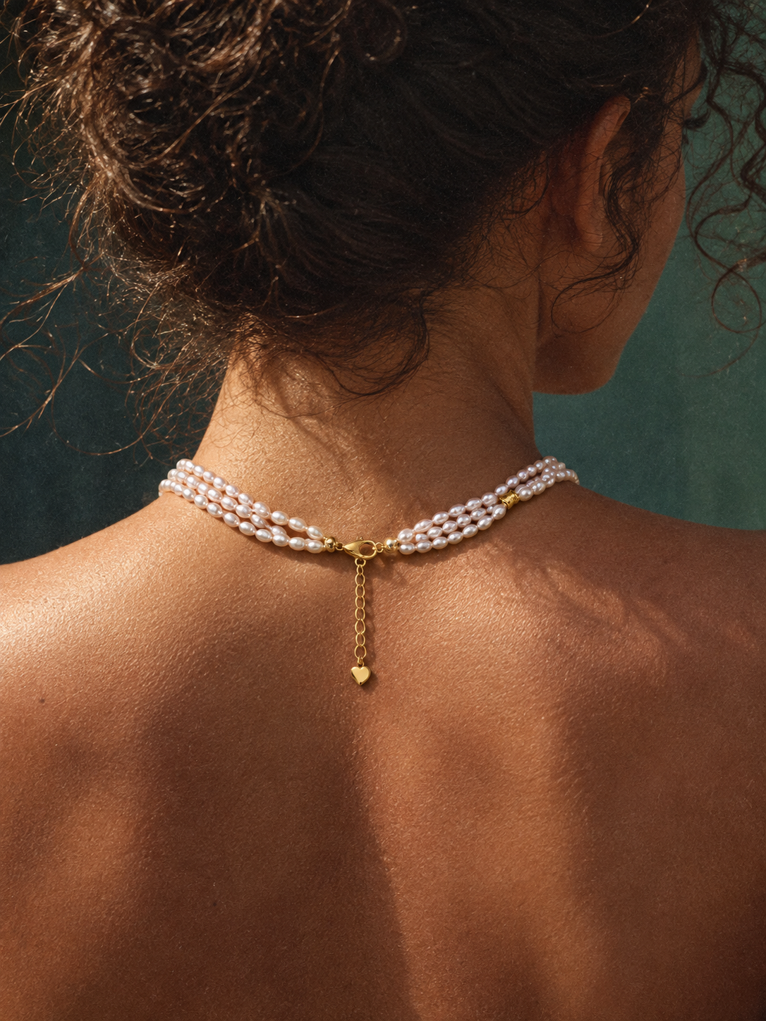 Triple-Strand Pink Baroque Pearl Necklace | MERLOT