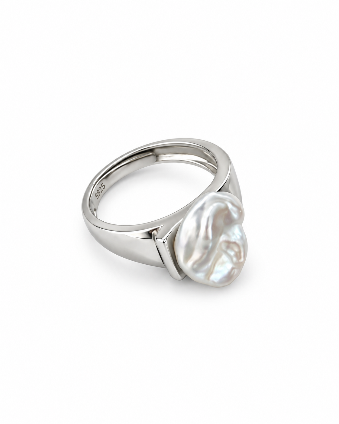 Natural Baroque Pearl Ring in 925 Sterling Silver｜BRUT by LAFUNNYBONE