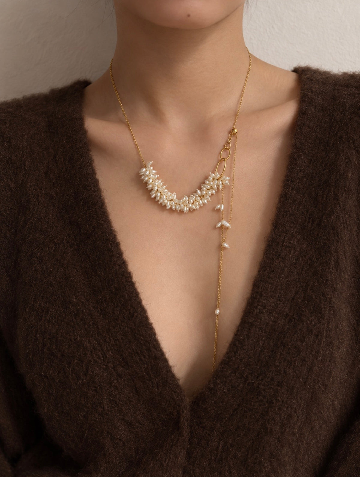 Multi-Way Baroque Pearl Cluster Necklace | CEREAL
