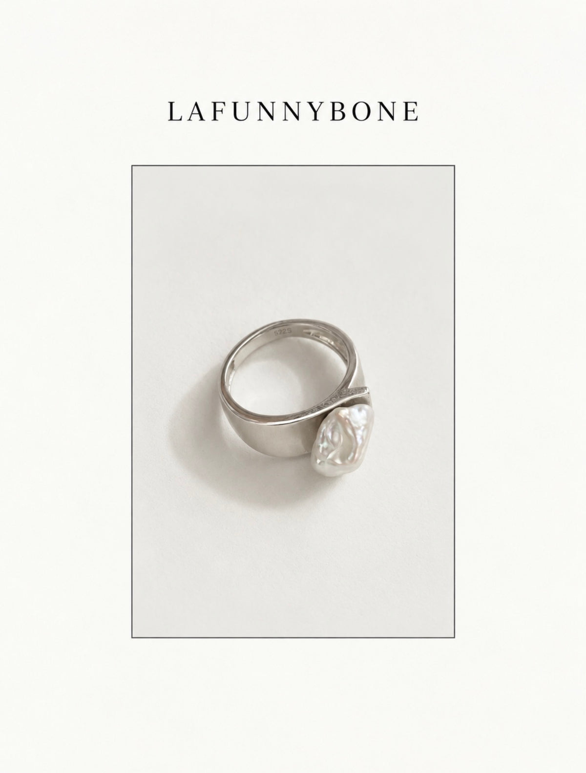 Natural Baroque Pearl Ring in 925 Sterling Silver｜BRUT by LAFUNNYBONE