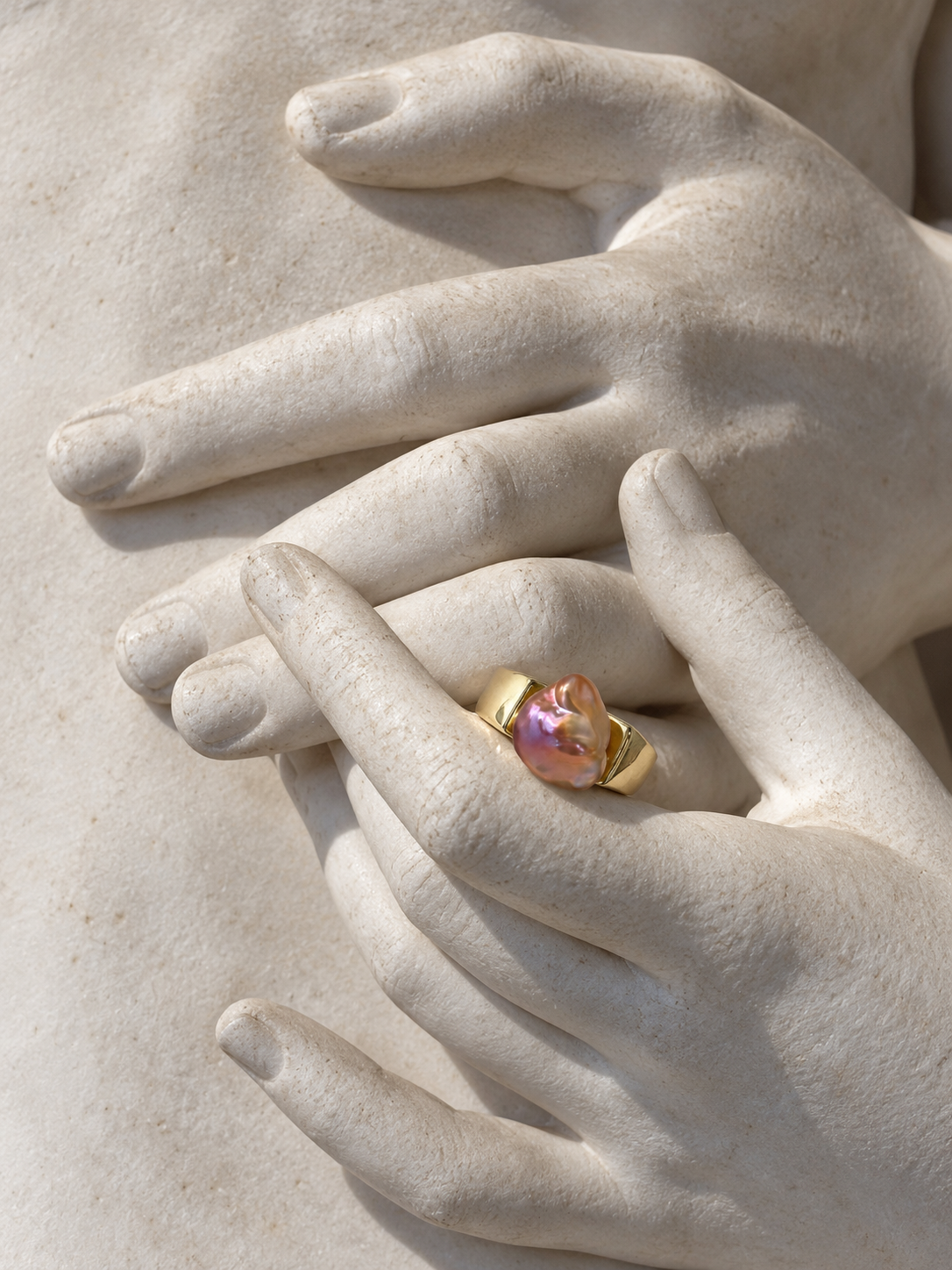 Baroque Pearl Statement Ring | LEXI