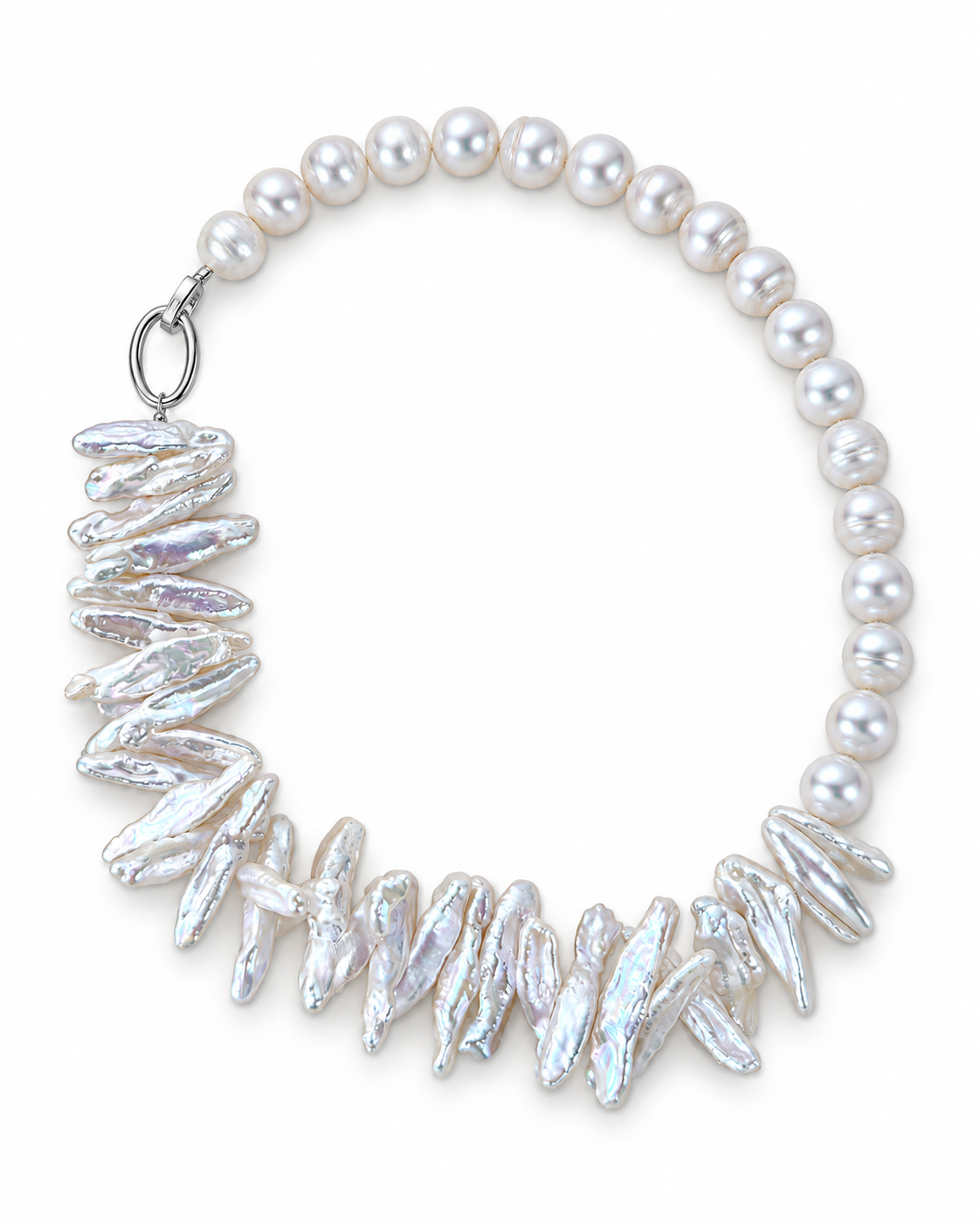 Baroque Pearl & Clear Quartz Bracelet | LUNA