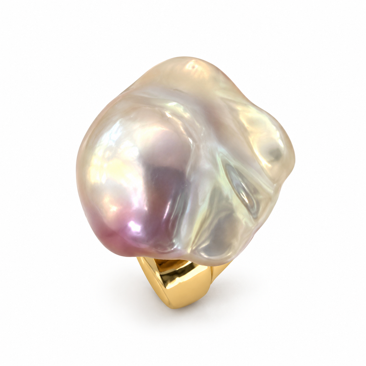 Conor Baroque Pearl Open Ring in 18K Gold-Plated Sterling Silver | KINKAKU