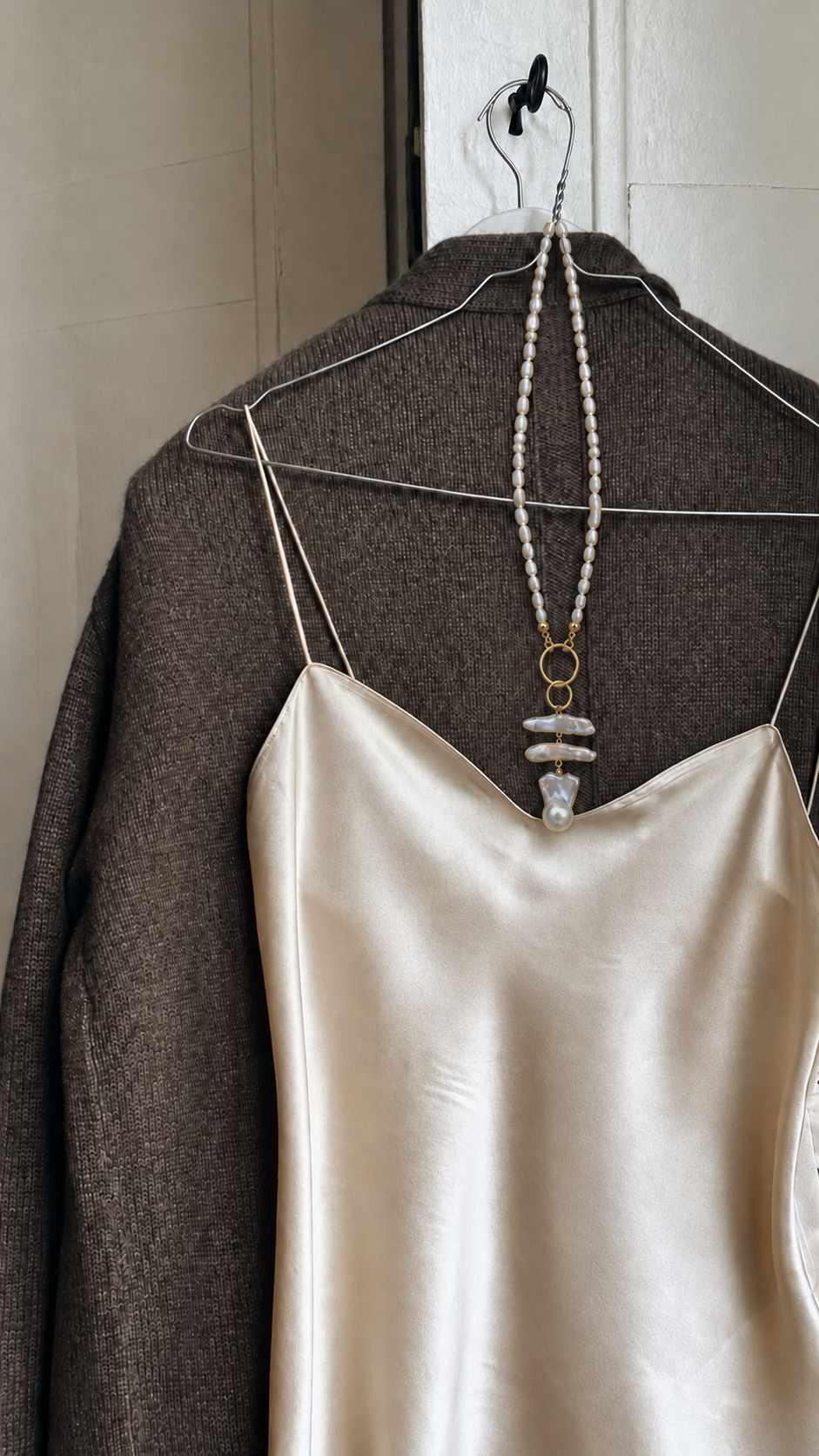 Pearl Necklace with Detachable Baroque Pendant | TIDELINE