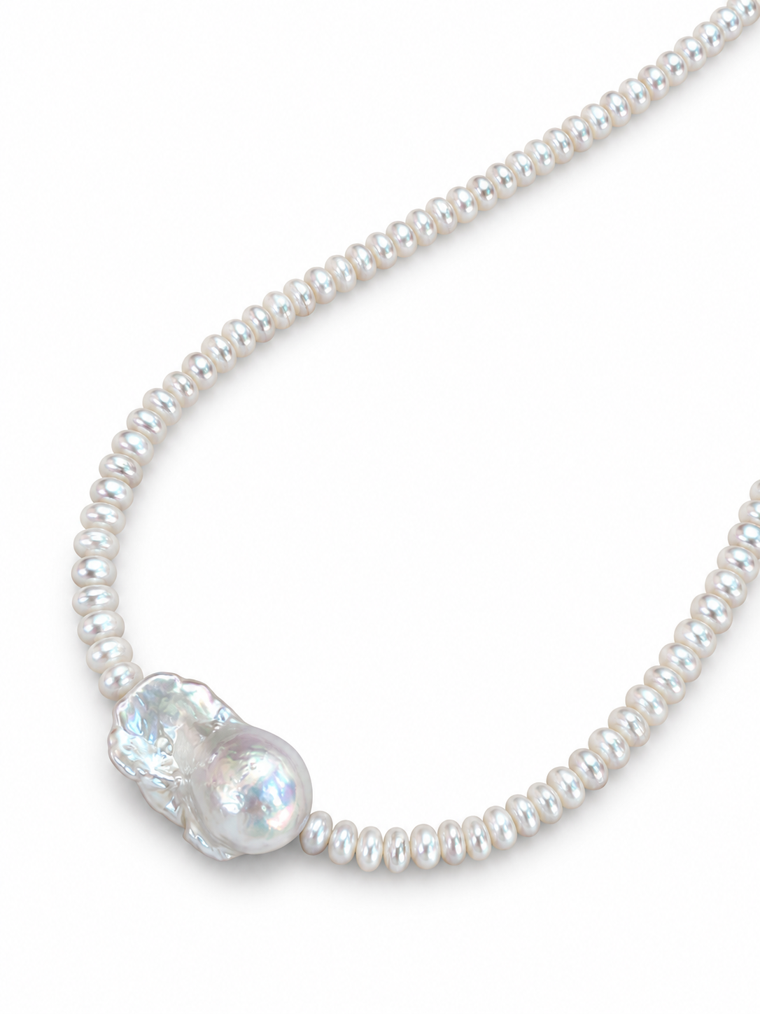 Baroque Pearl Beaded Necklace | JUDI