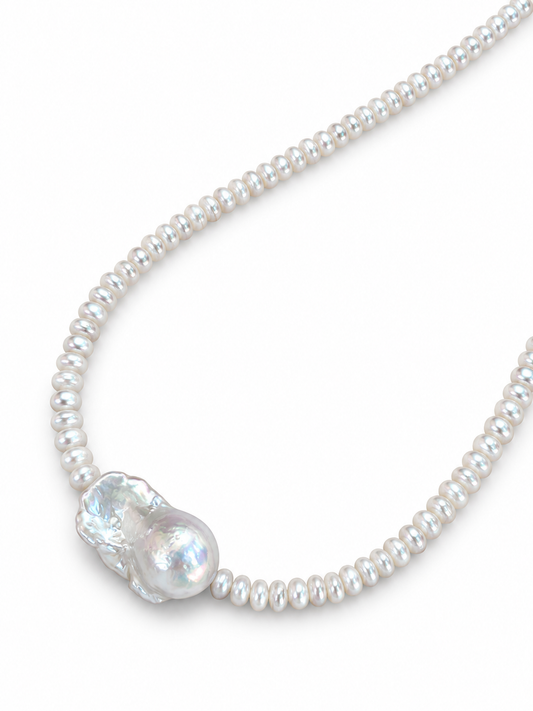 Baroque Pearl Beaded Necklace | JUDI