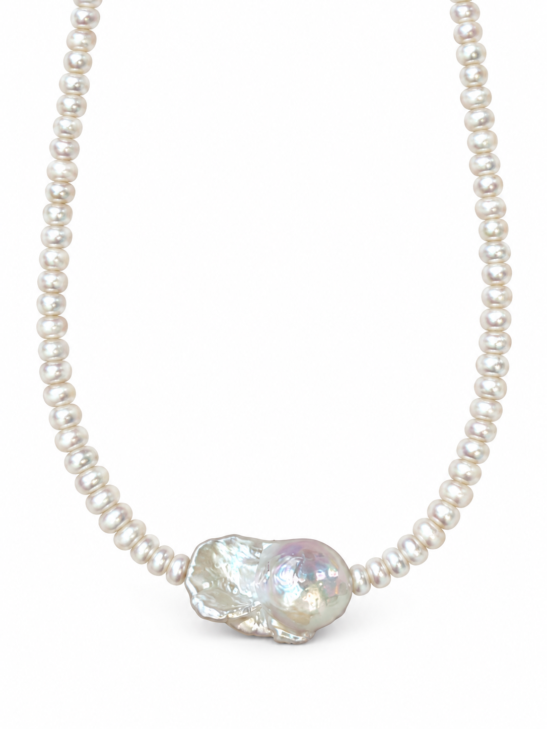 Baroque Pearl Beaded Necklace | JUDI
