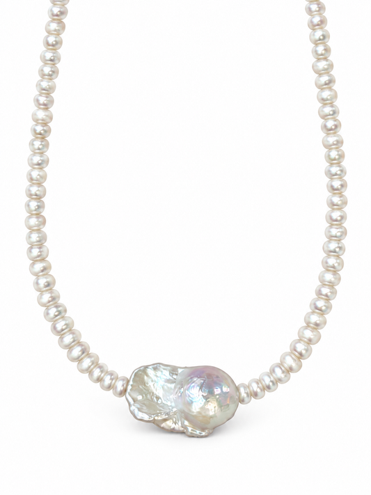 Baroque Pearl Beaded Necklace | JUDI