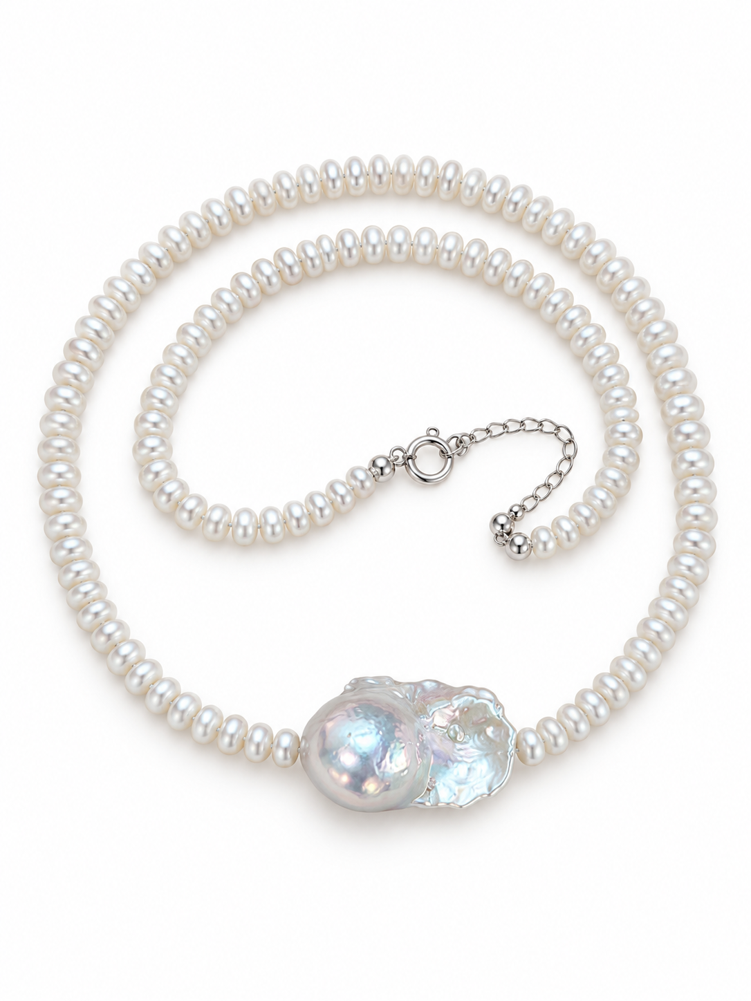Baroque Pearl Beaded Necklace | JUDI