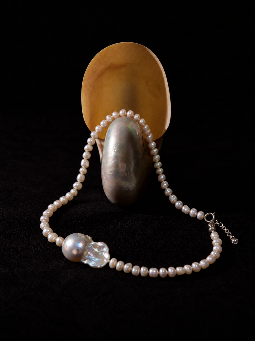 Baroque Pearl Beaded Necklace | JUDI