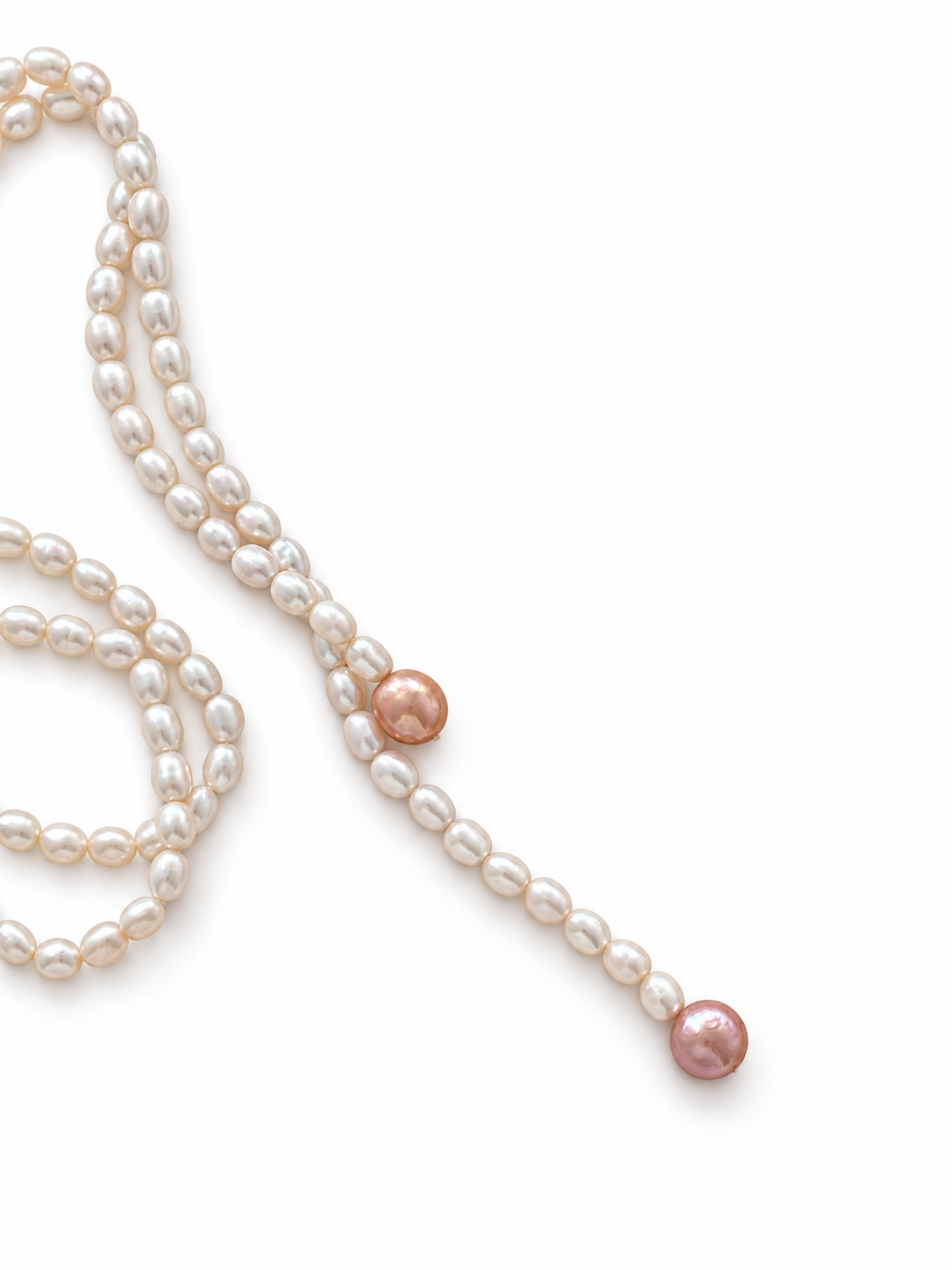 Long Baroque Pearl Lariat Multi Way Necklace | ELISE