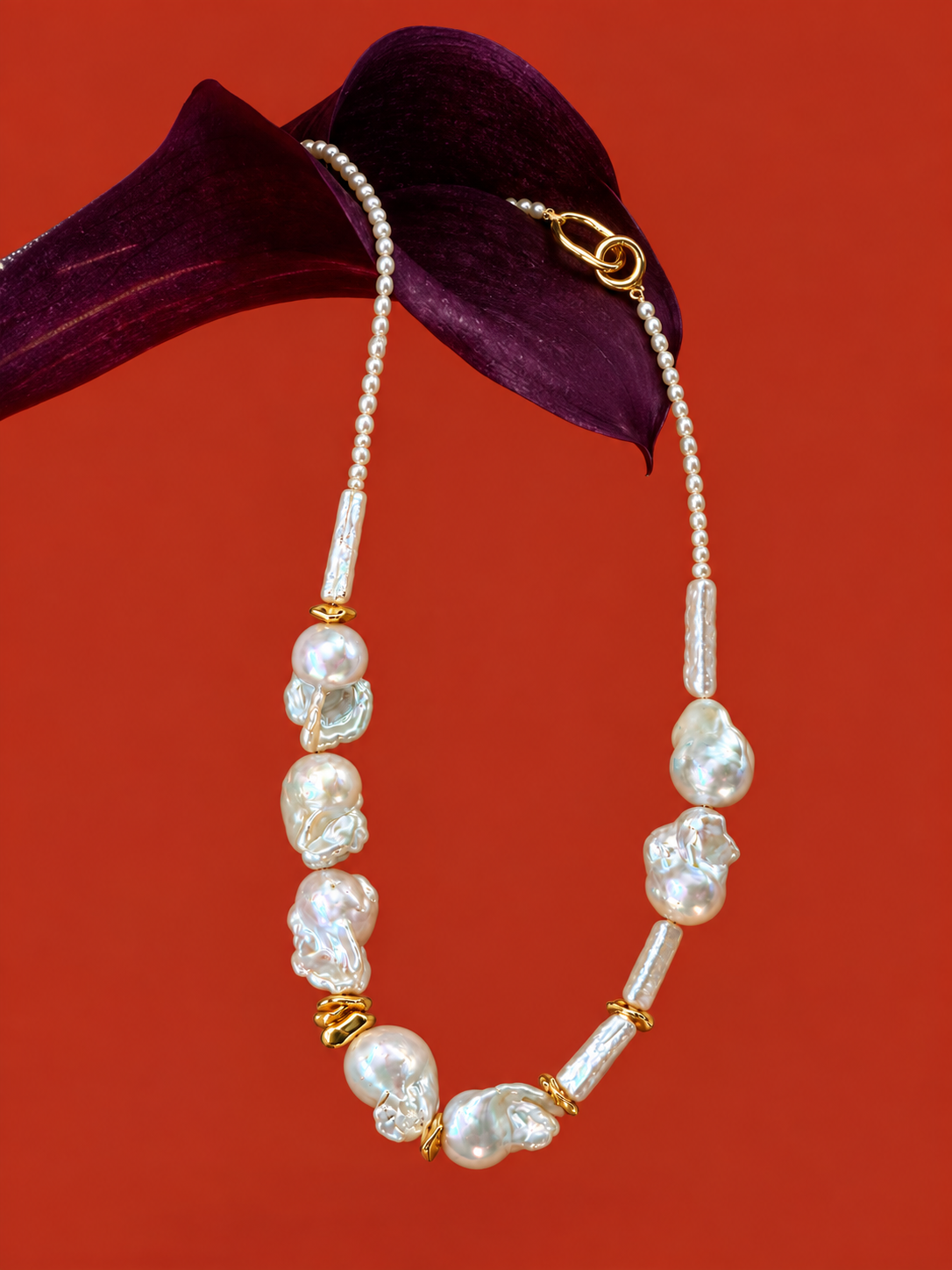 Baroque Pearl Statement Necklace | BELLA