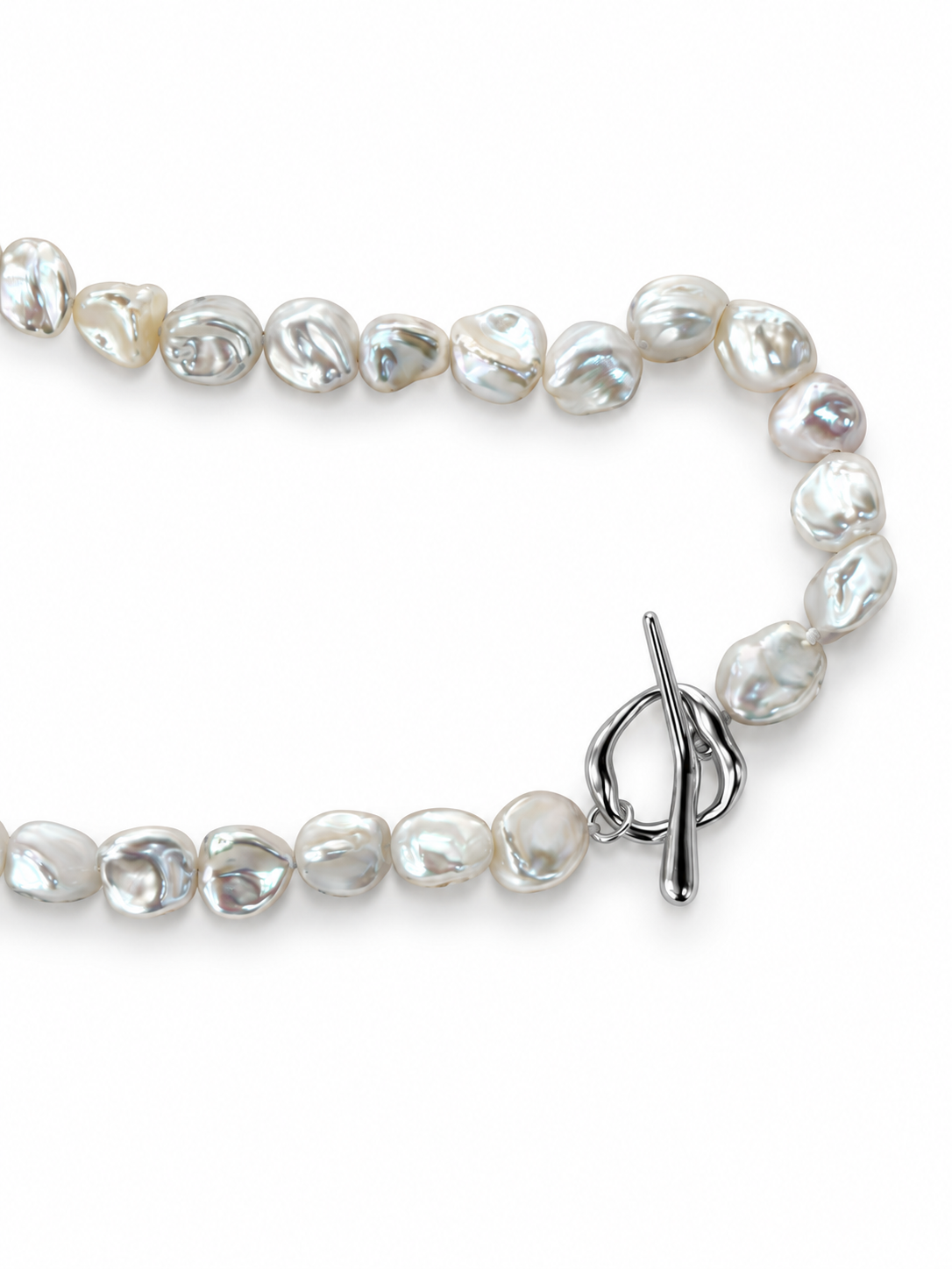 Baroque Pearl Drop Earrings in Sterling Silver | RIPPLE