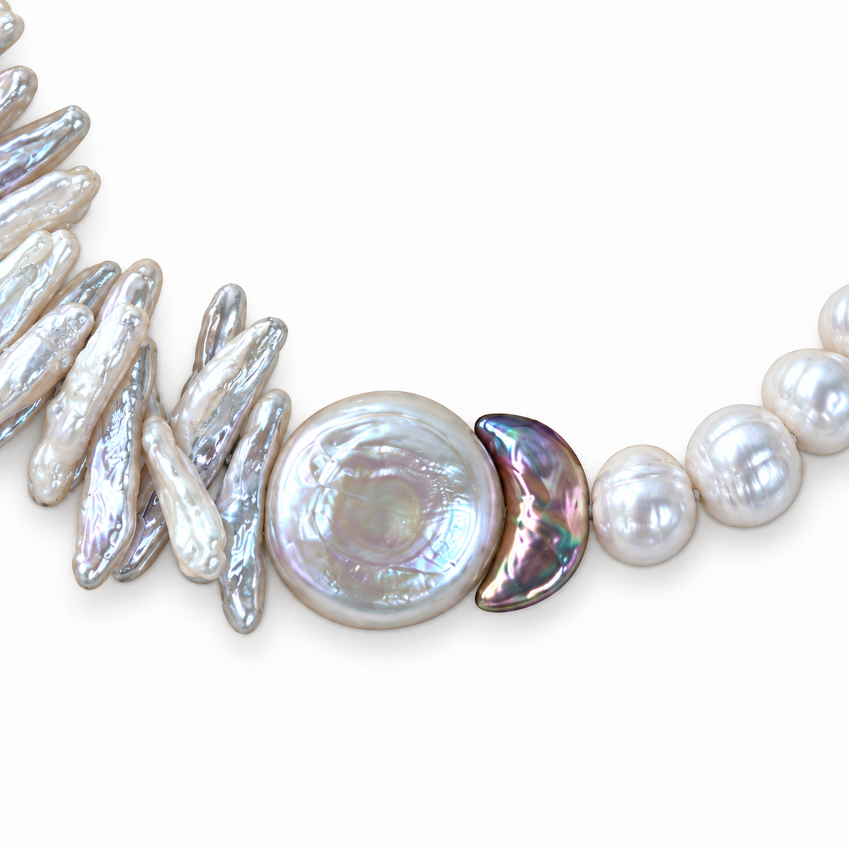 Asymmetric Baroque Pearl Necklace | LUNA
