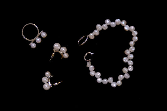 Broadway Baroque Button Pearls Silver Bracelet