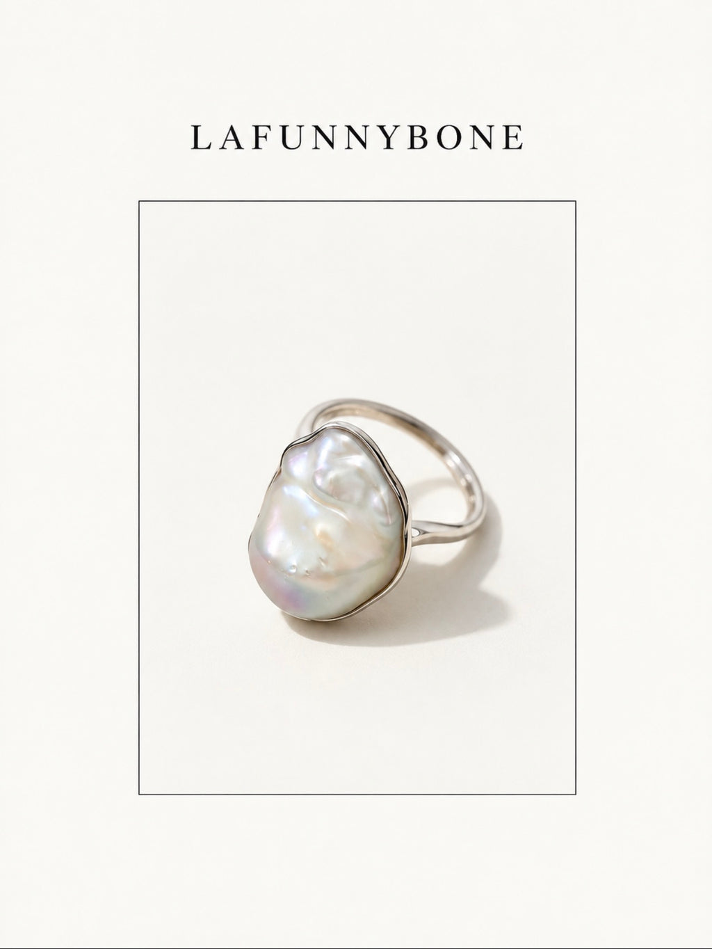 Adjustable Baroque Pearl Ring in 925 Sterling Silver | OYSTER