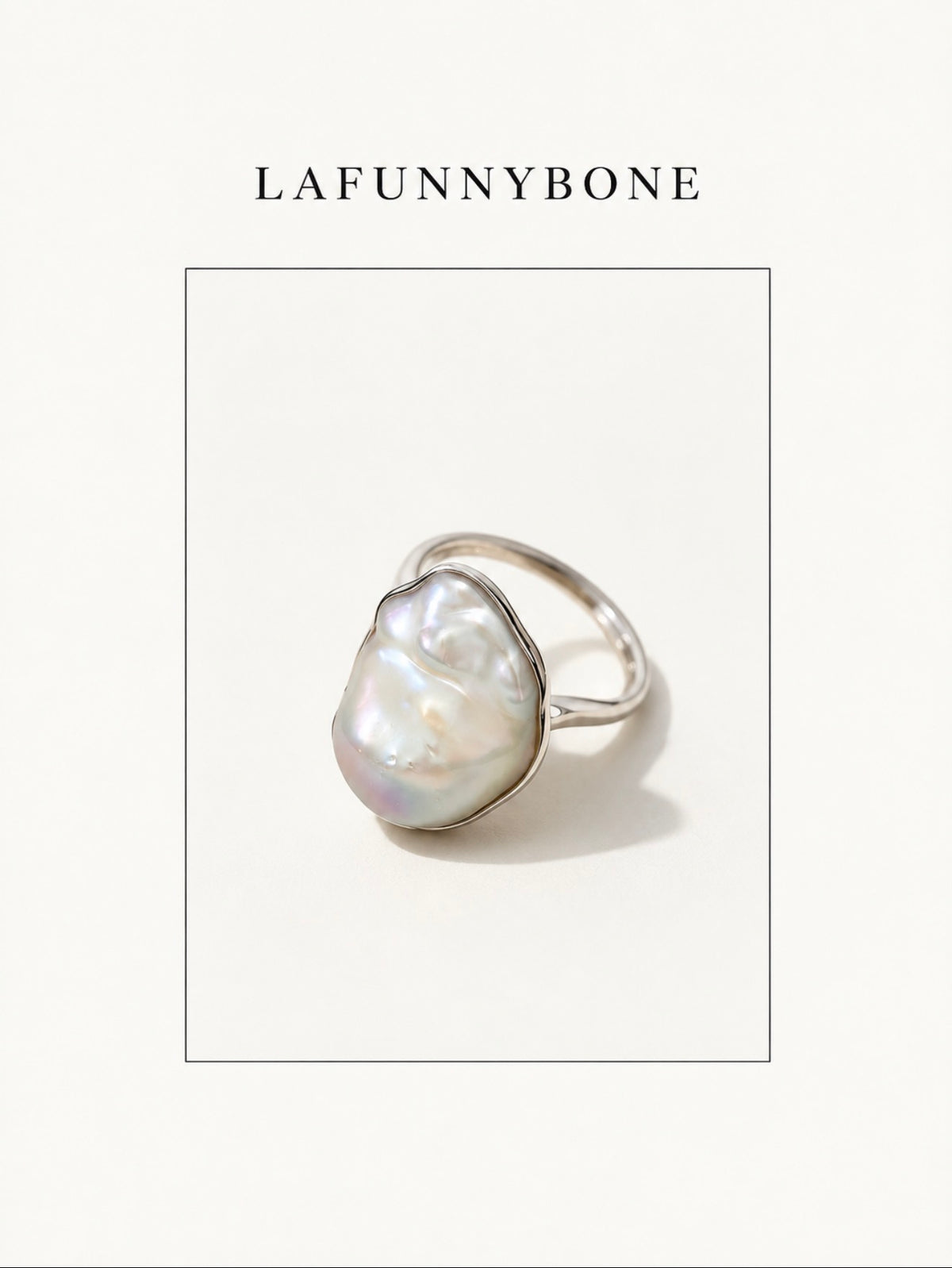 Adjustable Baroque Pearl Ring in 925 Sterling Silver | OYSTER