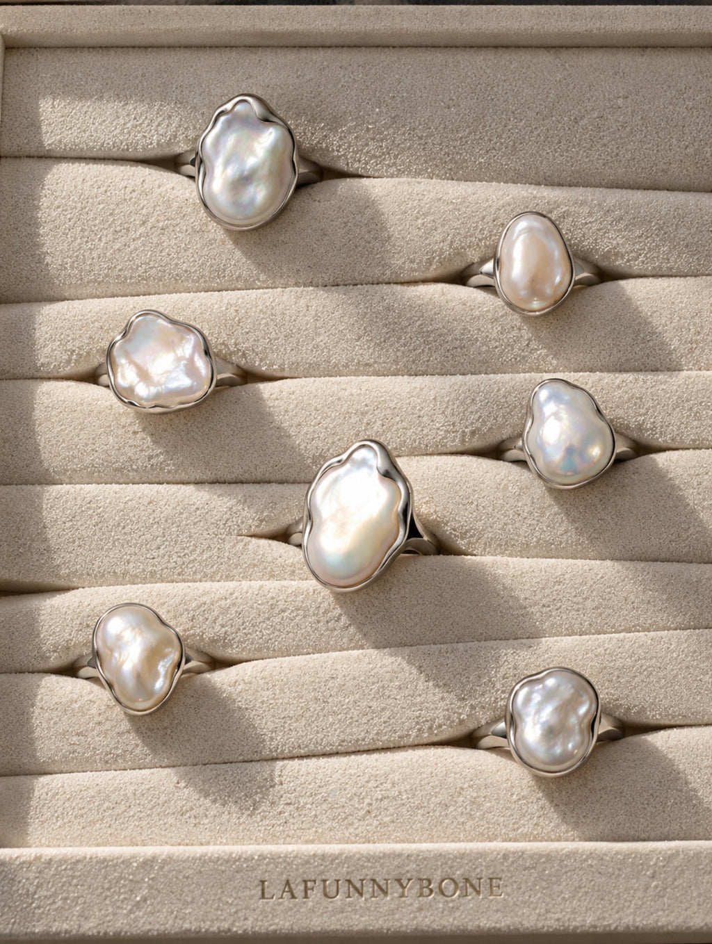Adjustable Baroque Pearl Ring in 925 Sterling Silver | OYSTER
