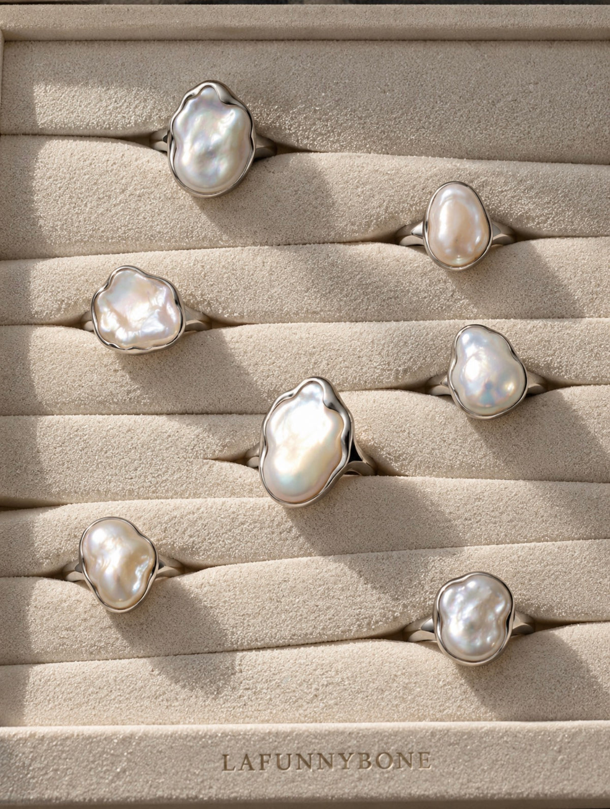 Adjustable Baroque Pearl Ring in 925 Sterling Silver | OYSTER